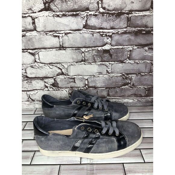 Bed Stu Workshop Blue Gray Denim Distressed Lace Casual Sneakers Men 13M US/46EU - Picture 9 of 16